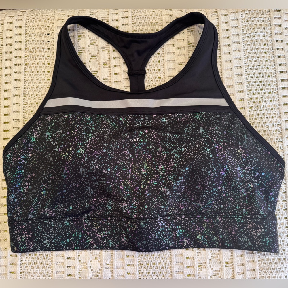 ZYIA Active Mirage Reflective Light and Tight Sports Bra XXXL Iridescent